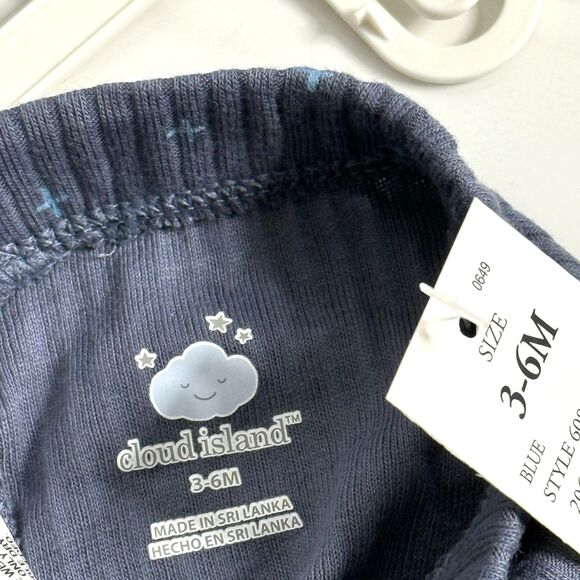 Cloud Island Baby Boy Blue 2pc Wide Ribbed Soft Top & Bottom Set Size 3-6M NEW! - Picture 6 of 9